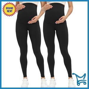 Maternity Leggings Over Belly Active Wear Yoga Tights Pregnancy Pants